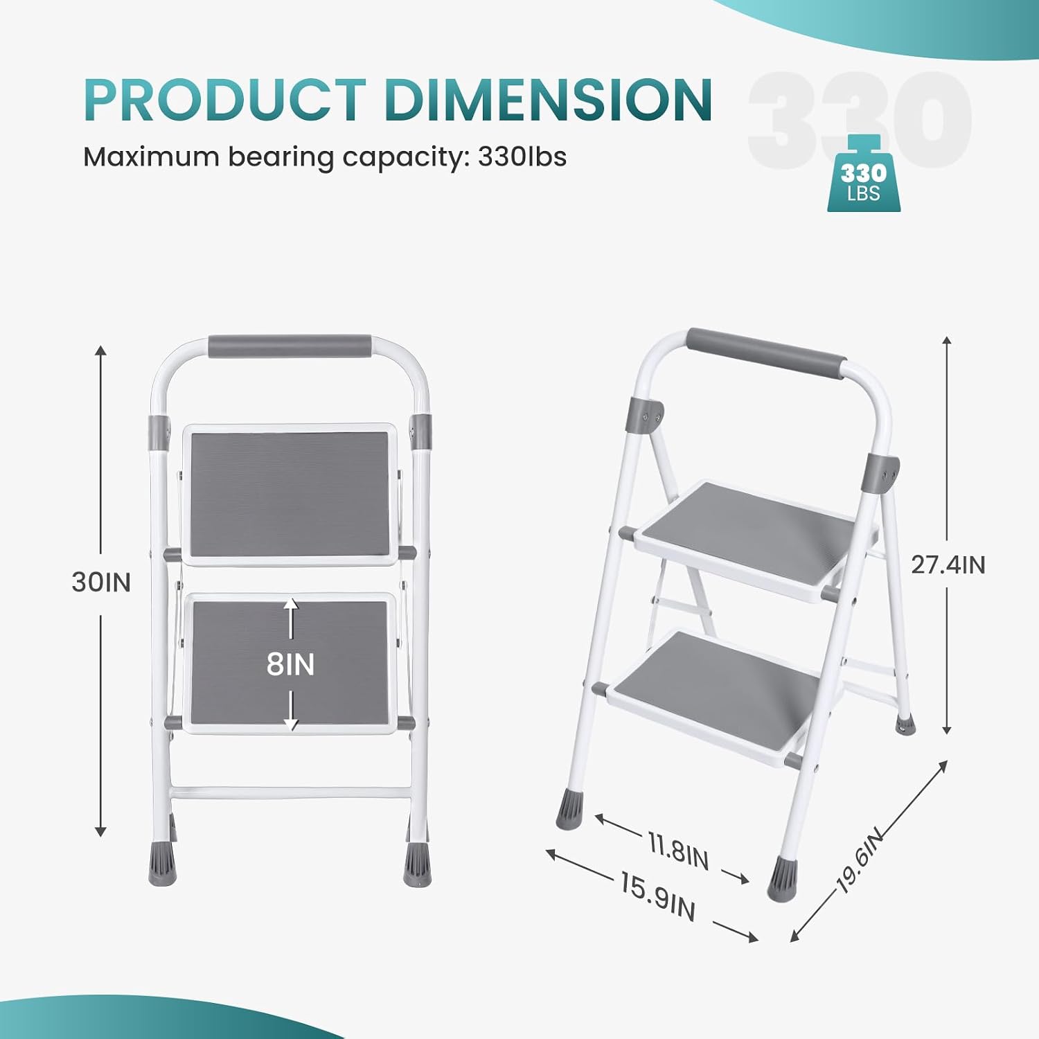 Thumbnail 4 de OLIXIS 2-Step Ladder, 330 lb Capacity