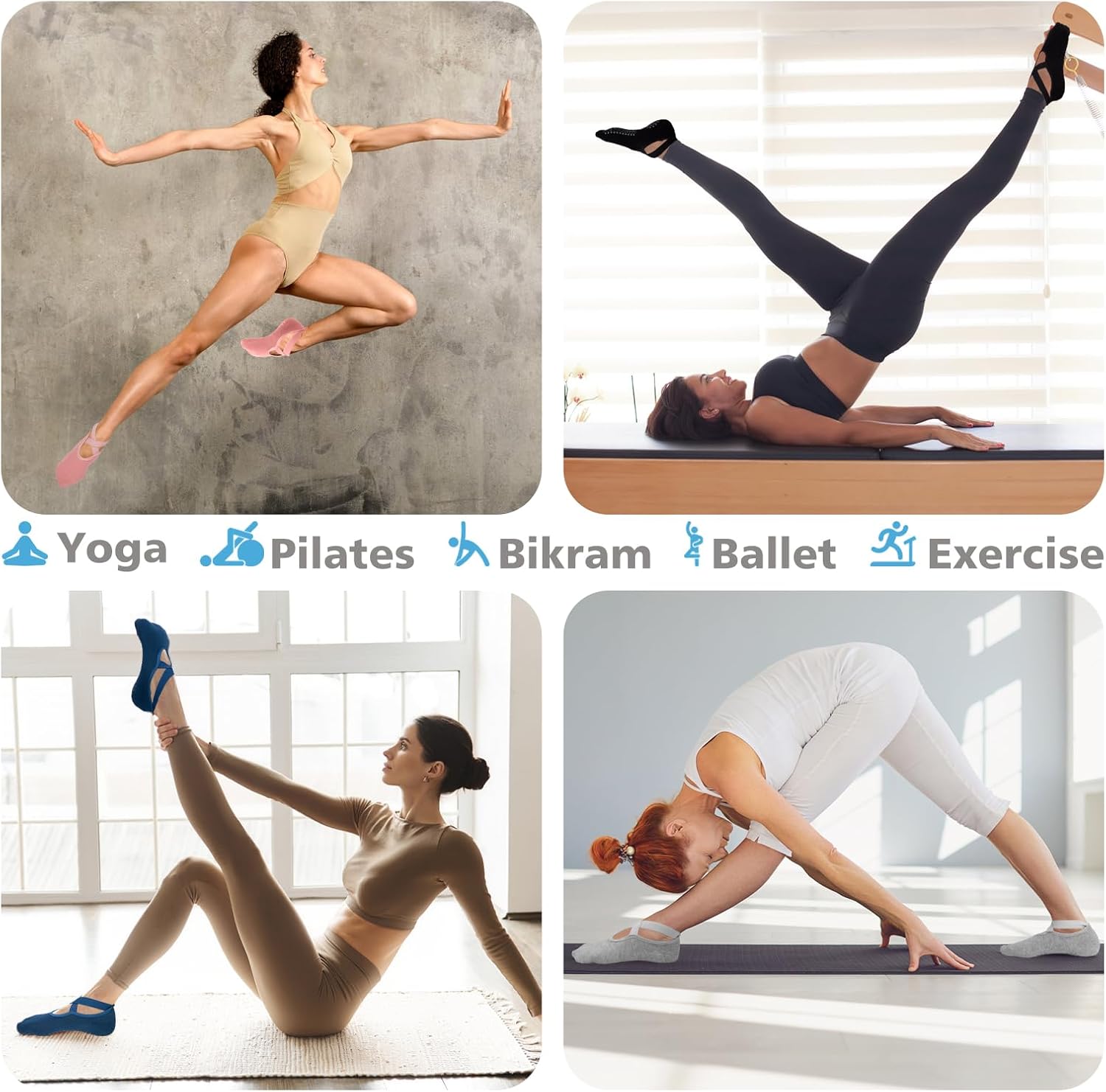 Detalle 1 de BKP Yoga Socks, One Size 5-10