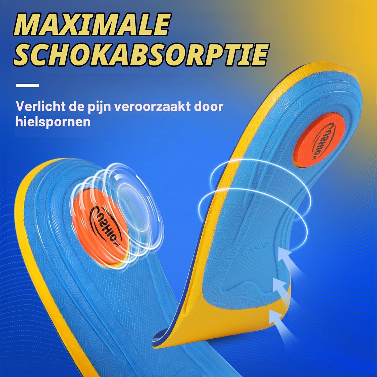Detalle 2 de 3ANGNI orthopedische inlegzolen met voetboogsteun en PU-hieldemping