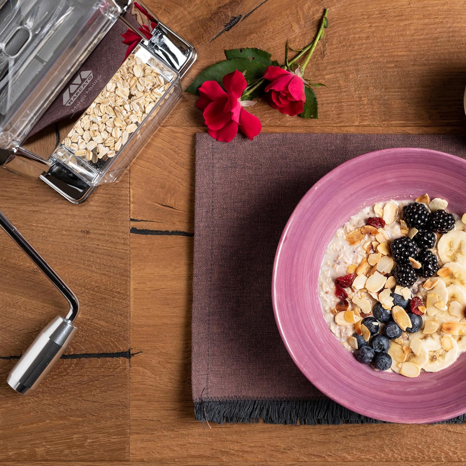 Detalle de Marcato Marga Mulino Grain Mill for Flakes, Flour and Cereal