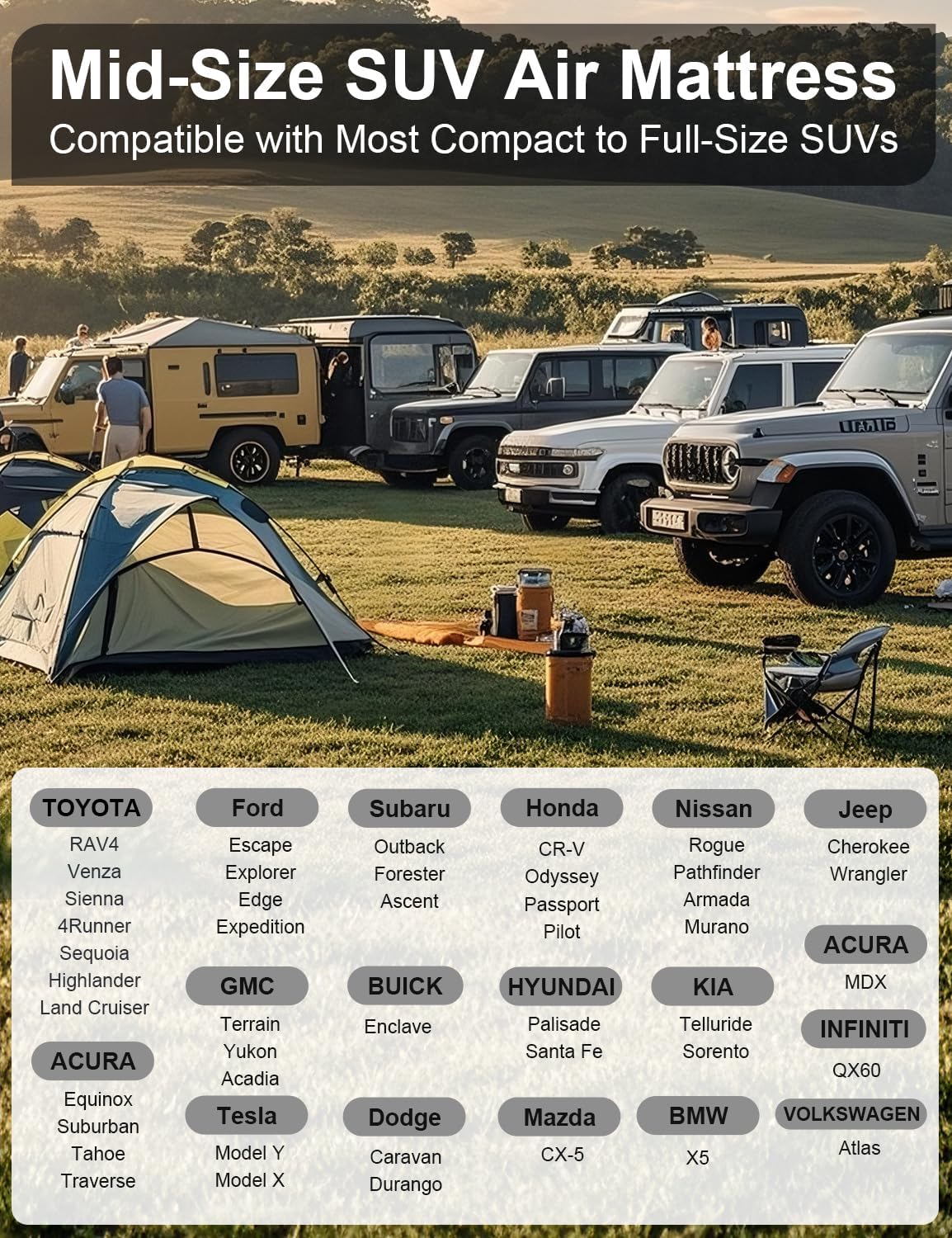 Detalle 2 de Umbrauto AIR-194-BKB-01 SUV Air Mattress with Flocked Top and 210T Bottom