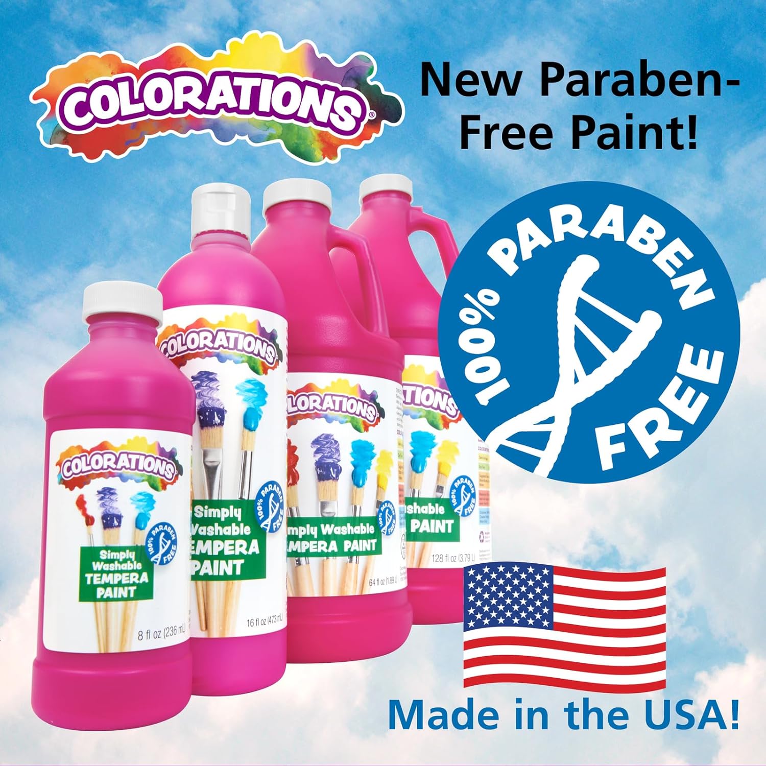 Thumbnail 1 de Colorations SWT16 Washable Tempera Paints 16 fl oz