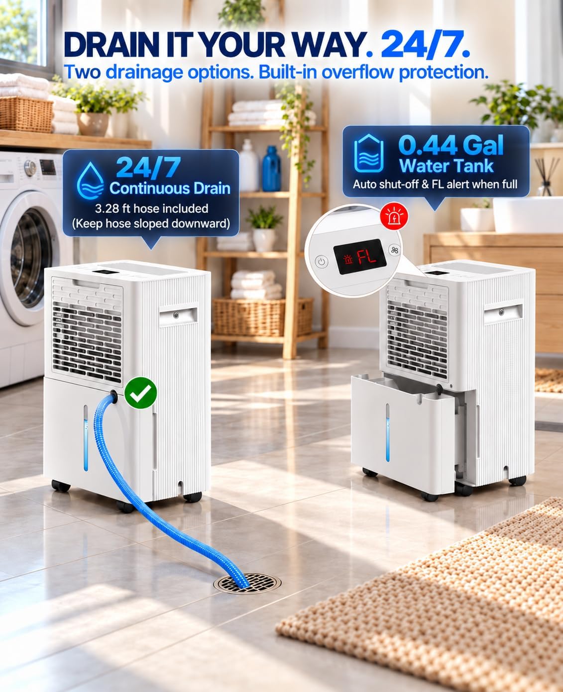 Detalle de VEAGASO dehumidifier 28-pint