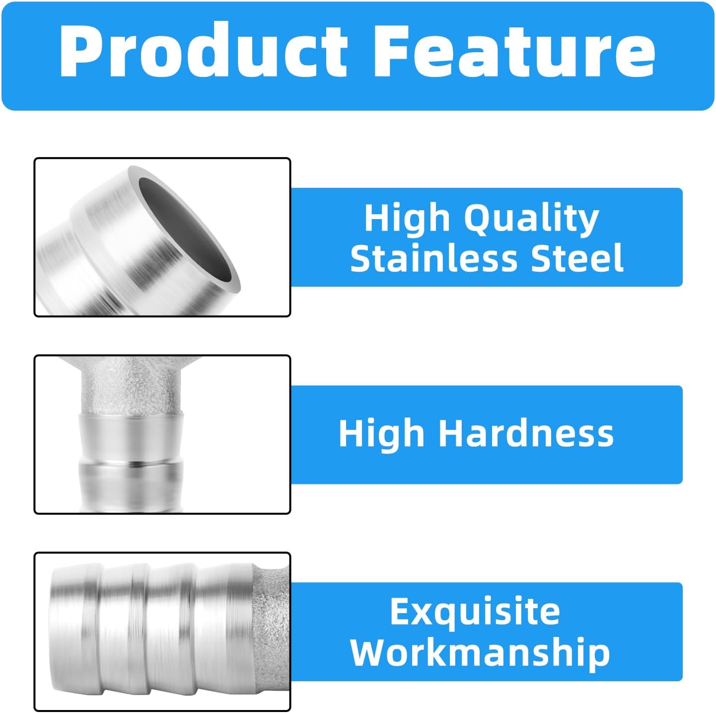 Detalle de ERGAOBOY 12 mm 3‑Way Stainless Hose Connector