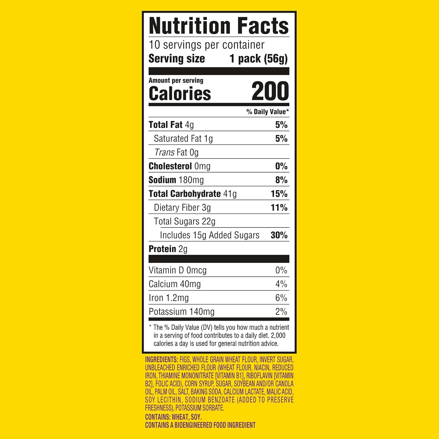 Detalle 2 de NEWTONS Soft Baked Real Fruit Fig Bars, 40 Individually Wrapped Snack Packs