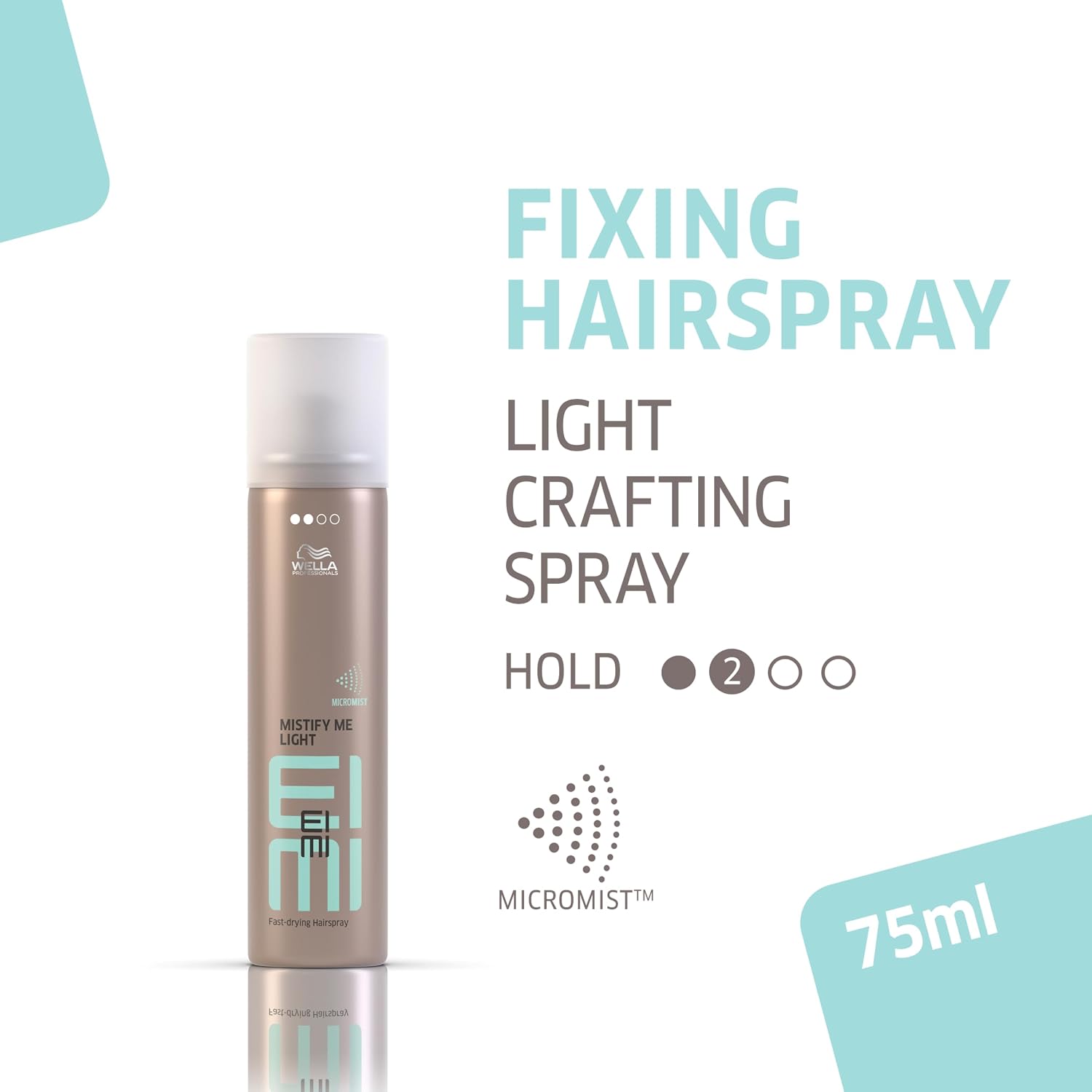 Detalle 2 de Wella Professionals EIMI Mistify Me Light lacca spray a tenuta morbida fino a 24 ore, 75 ml