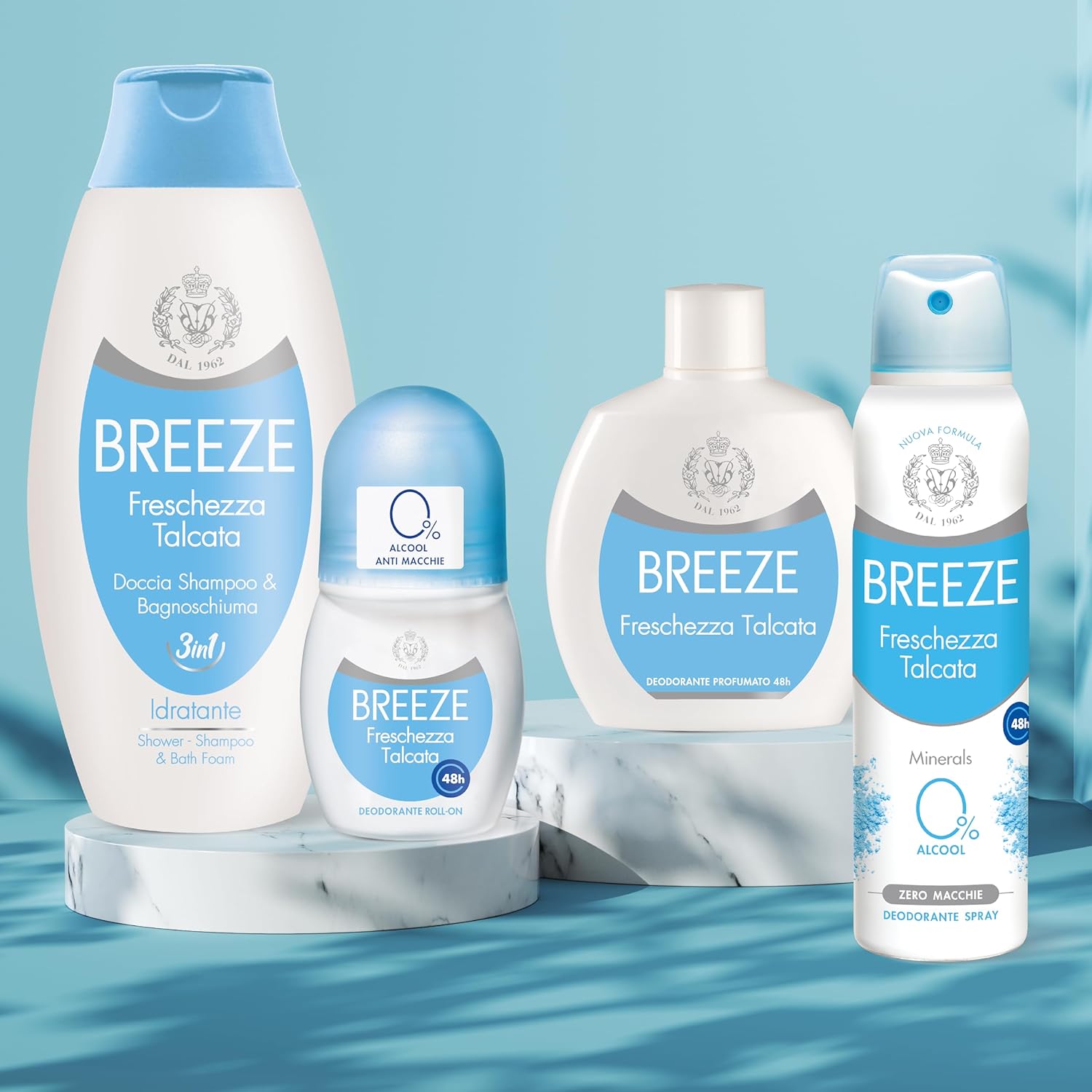 Detalle 2 de BREEZE Deodorante Roll On Freschezza Talcata, 6x50 ml