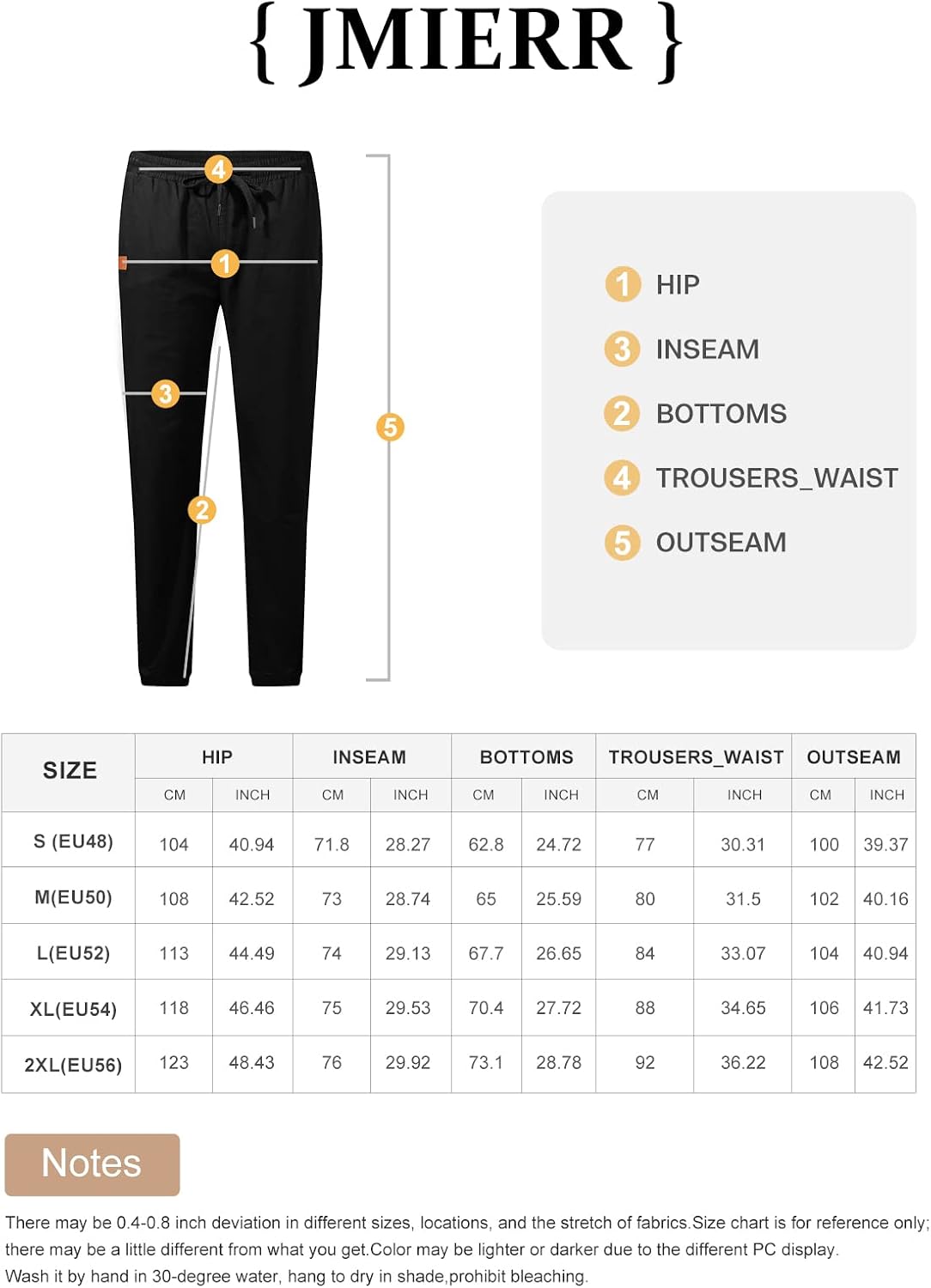 Thumbnail 6 de JMIERR Hose Chino Slim Fit 94% Baumwolle