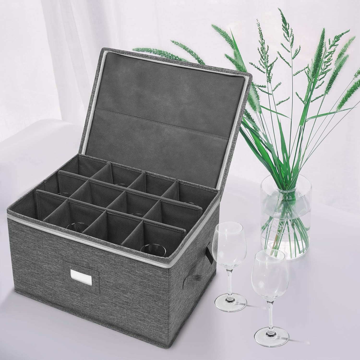 Thumbnail 4 de Stemware Storage Cases 12-Pack Grey