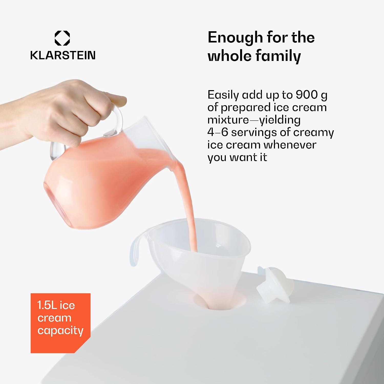 Detalle 2 de Klarstein Sweet Sundae Ice Cream Maker, 1.5 L, Compressor and Soft-Serve Dispenser