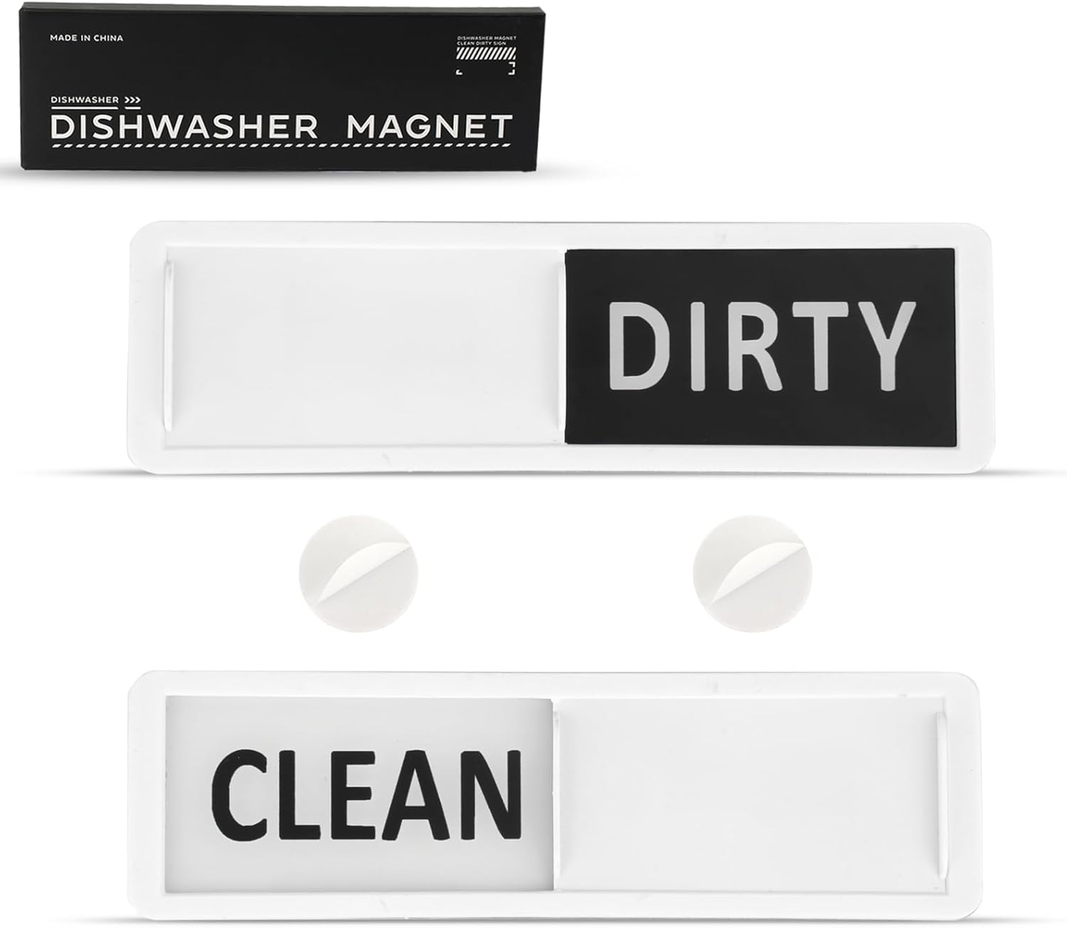Thumbnail 5 de Realth Dishwasher Clean/Dirt Magnet Sign (17.5cm x 5cm) with Slide Indicator