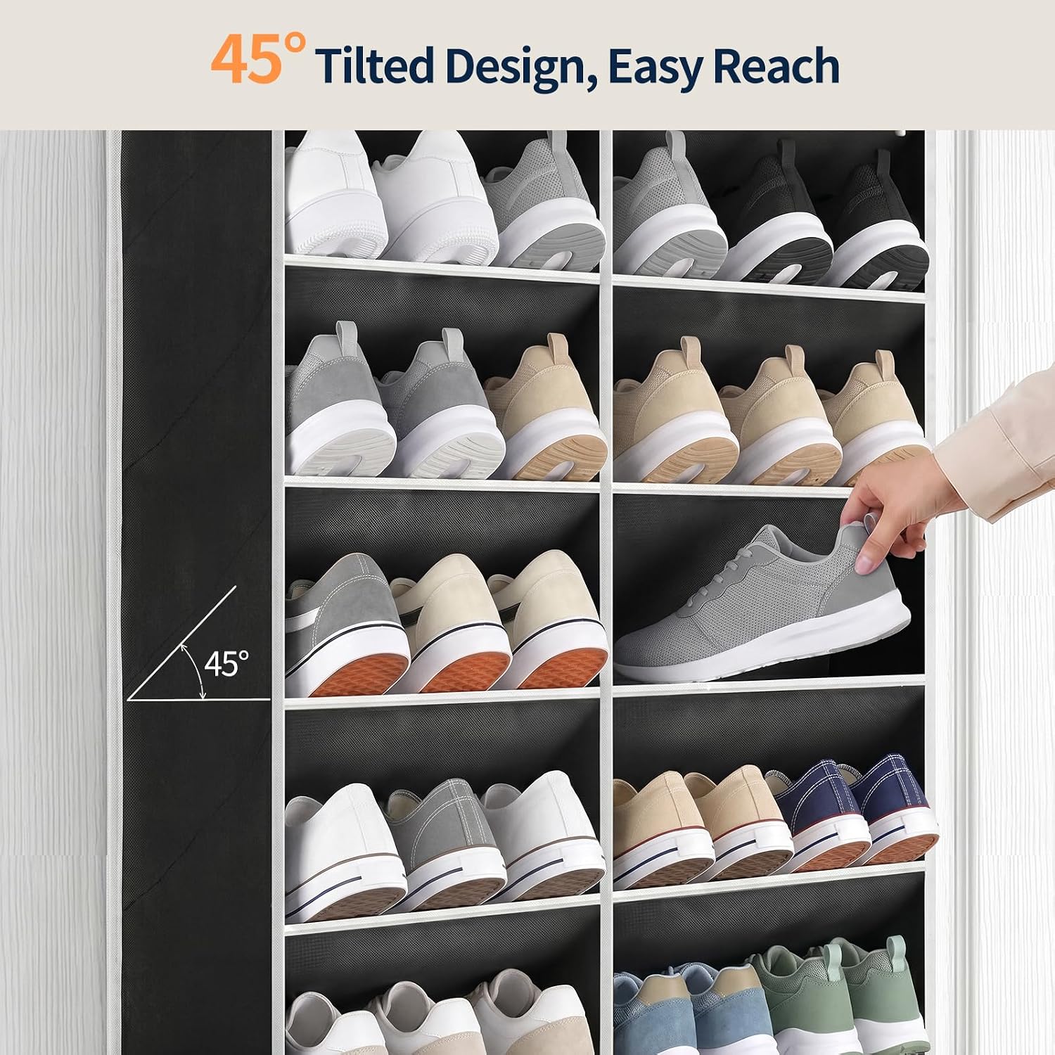 Detalle de Yecaye Over-the-Door Shoe Organizer, 30-Pair