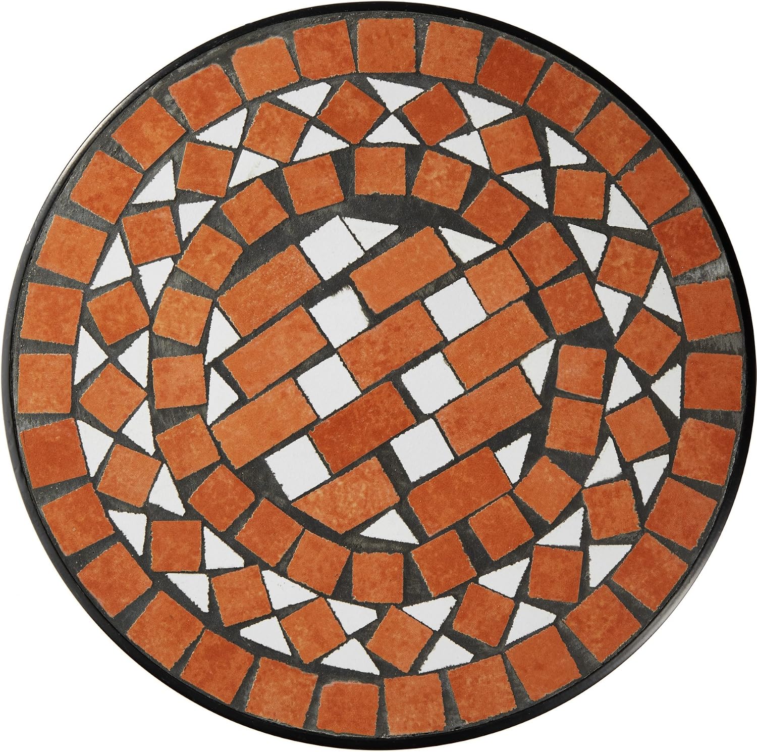 Detalle de tectake 402768-SE balkongbord med stenmosaik, terrakotta, 30 × 30 cm