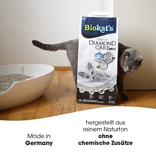 Thumbnail 1 de Biokat's Diamond Care Classic Feinstreu ohne Duft: Feine Klumpstreu mit Aktivkohle und Aloe Vera, 10 L