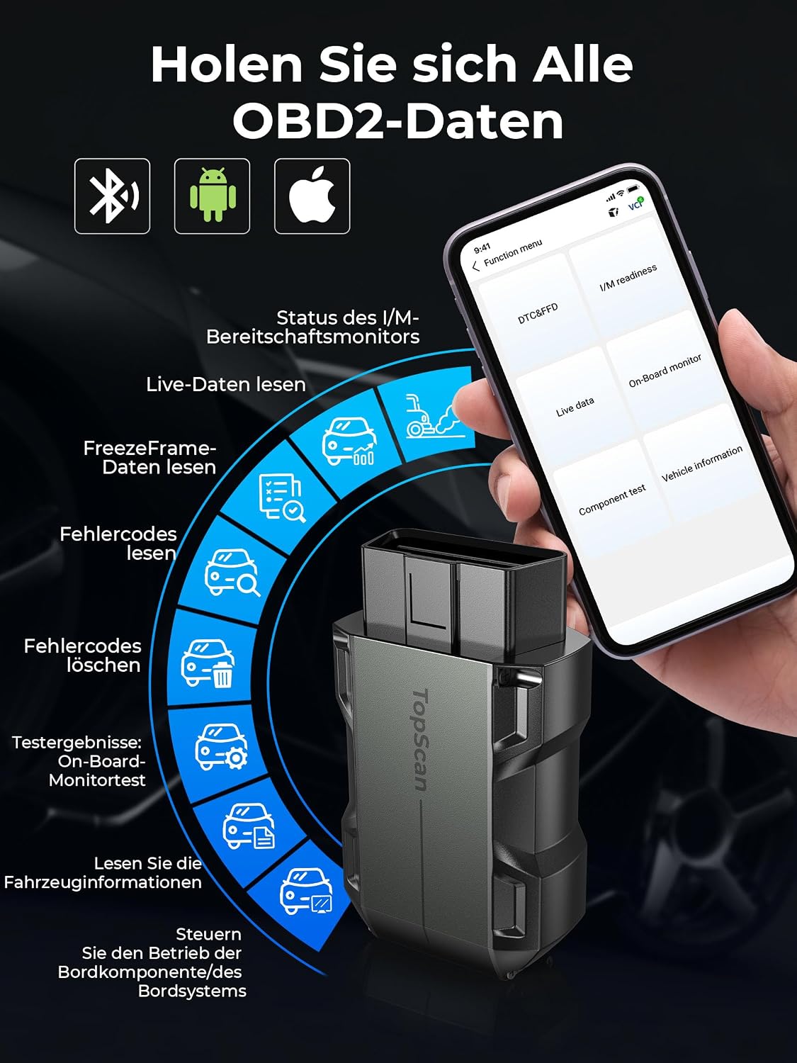 Thumbnail 3 de TOPDON Topscan OBD2 Diagnosegerät