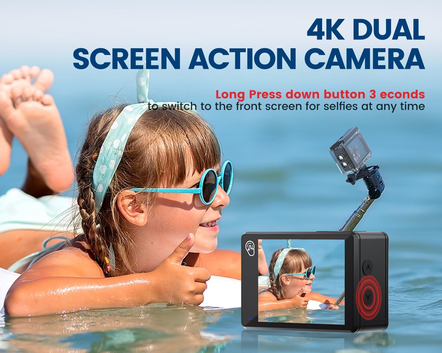 Detalle 2 de Camlance 4K60FPS Cámara deportiva 48MP 64GB