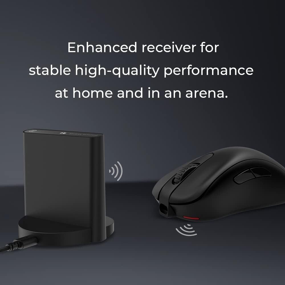 Detalle 2 de BenQ Zowie EC3-CW Kabellose Gaming-Maus – Ergonomisch rechts, 400/800/1600/3200 DPI, 125/500/1000 Hz