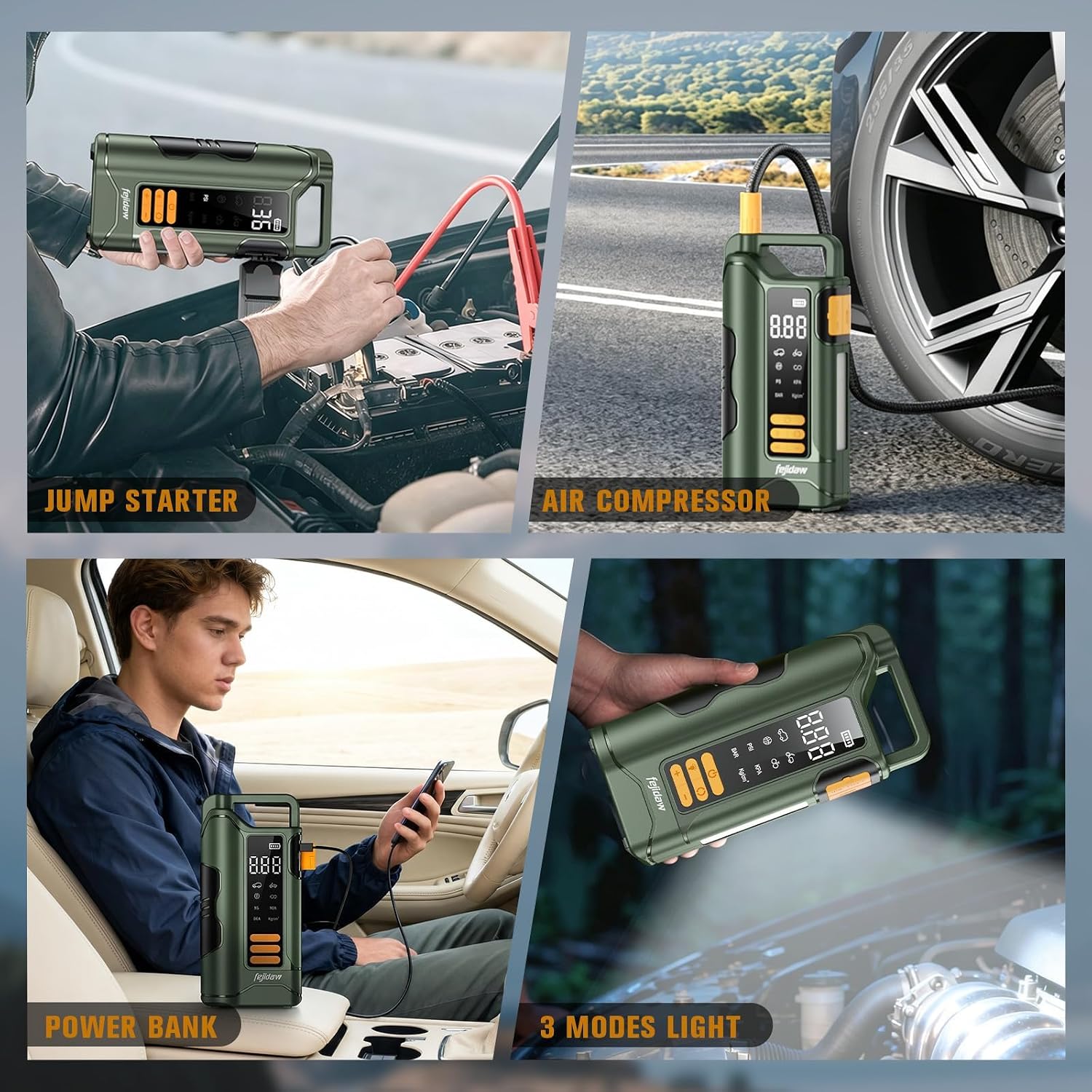 Thumbnail 6 de Jump Starter with Air Compressor 6000A