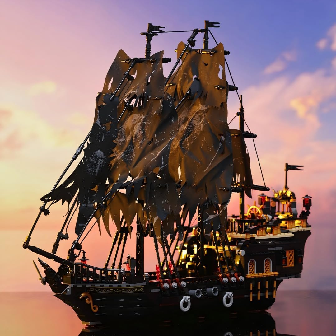 Thumbnail 6 de JMBricklayer Nave dei Pirati con Luci 40002 — grande modello per battaglie marittime