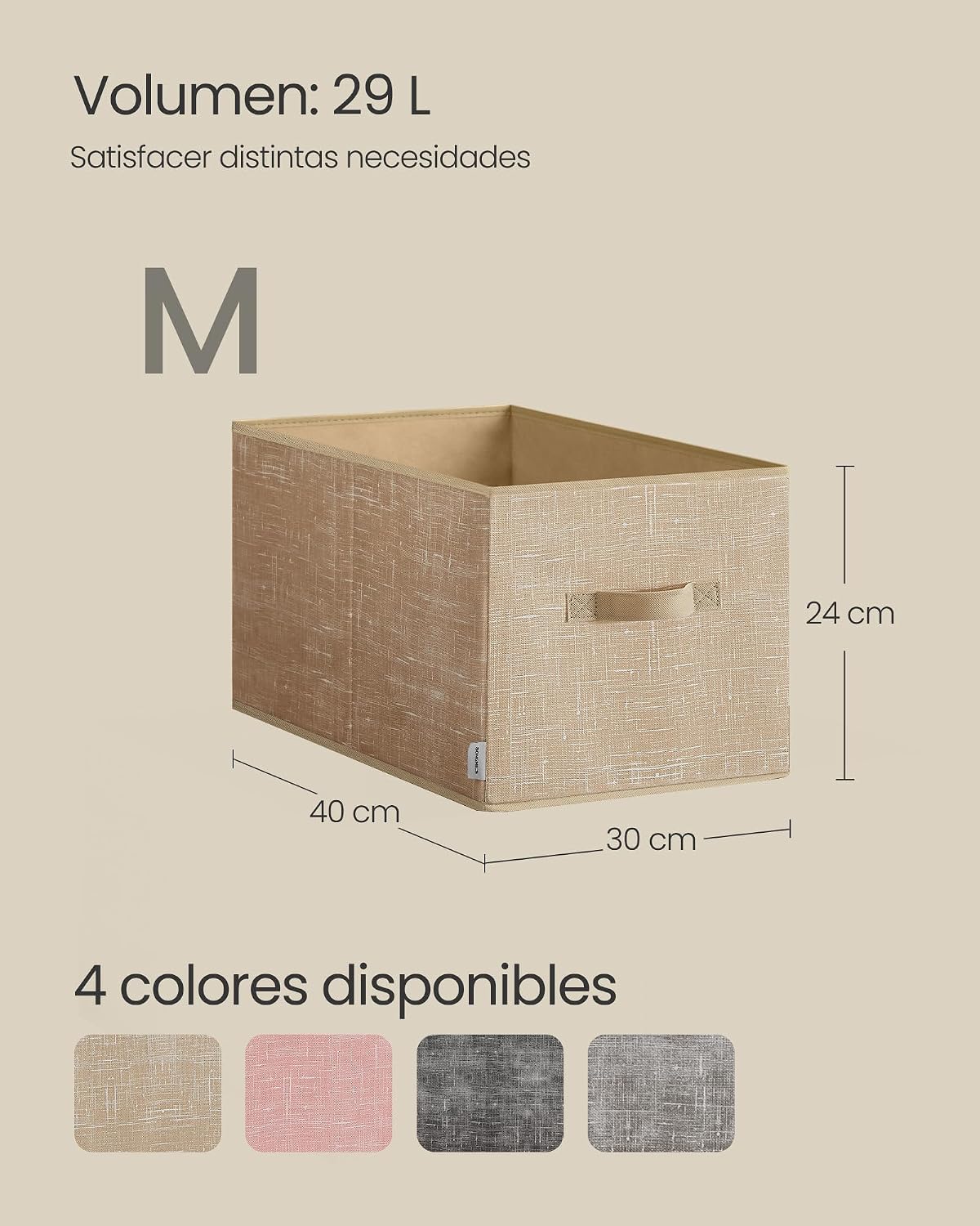 Thumbnail 4 de SONGMICS ROB440K01 cajas plegables 40 x 30 x 24 cm