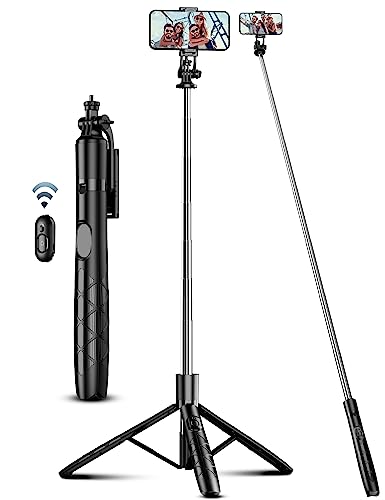 Detalle de SelfieShow 163,5 cm — Perche à Selfie avec Trépied et Télécommande, Compatible Smartphone