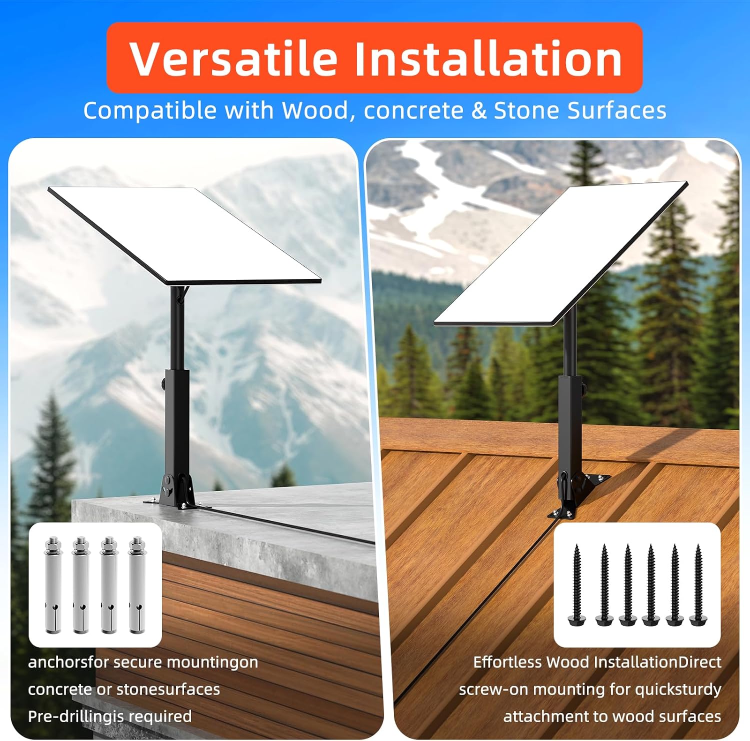 Thumbnail 6 de Starlink Mount Adjustable Roof Mount Kit Gen 3/4/4X with Telescoping Arm