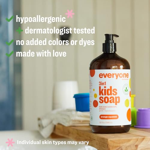 Detalle de Everyone 3-in-1 Kids Soap, Body Wash, Bubble Bath, Shampoo, 32 oz, Orange Squeeze –