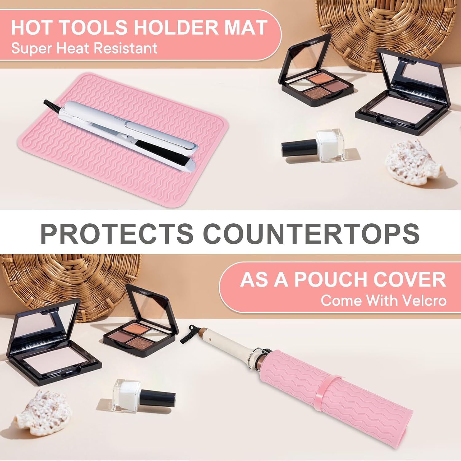 Thumbnail 5 de Suafrnut Oversize Silicone Heat Resistant Mat (14.2 x 11 in) for Curling & Flat Irons