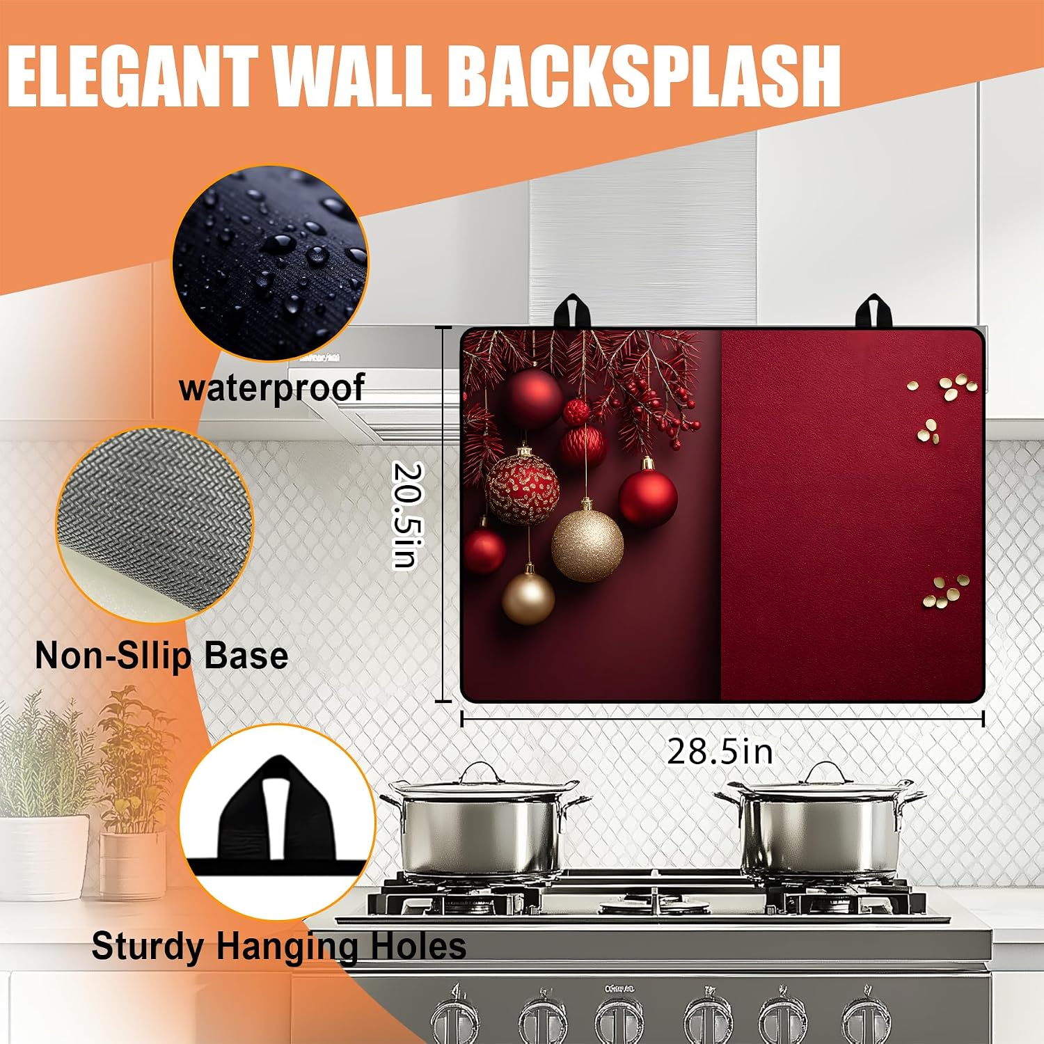 Detalle 2 de Glass Stove Top Cover Mat, 28.5 x 20.5 in