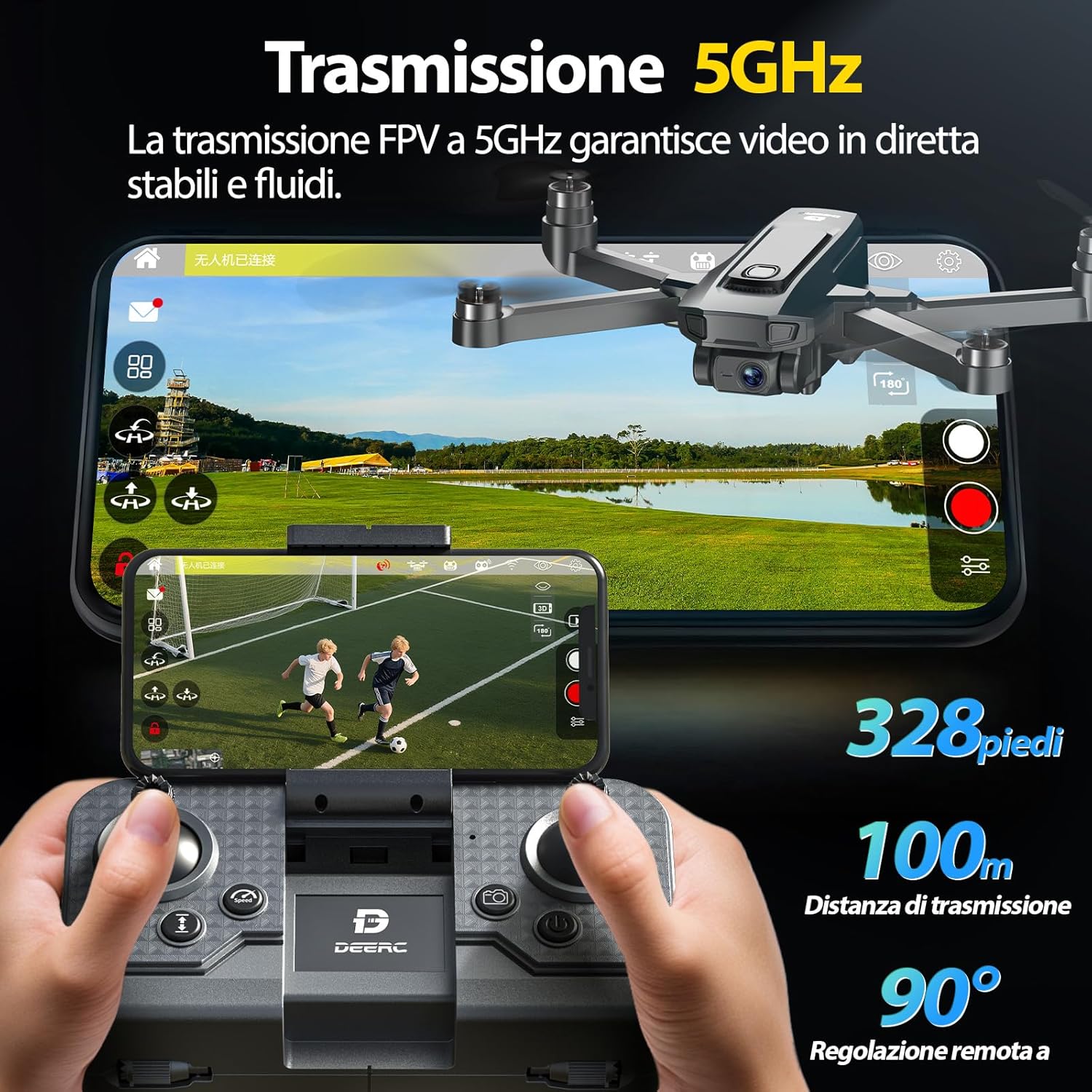 Thumbnail 2 de DEERC D25 Drone 4K HD con Trasmissione 5G