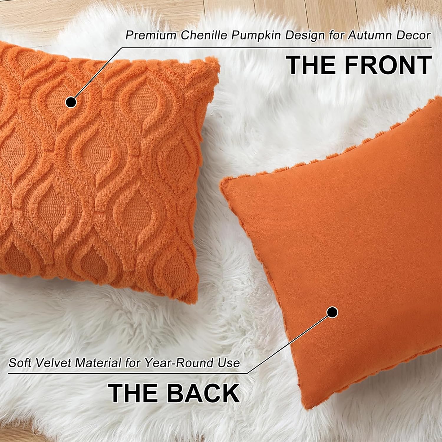 Thumbnail 4 de decorUhome Faux Fur Pillow Covers 18x18