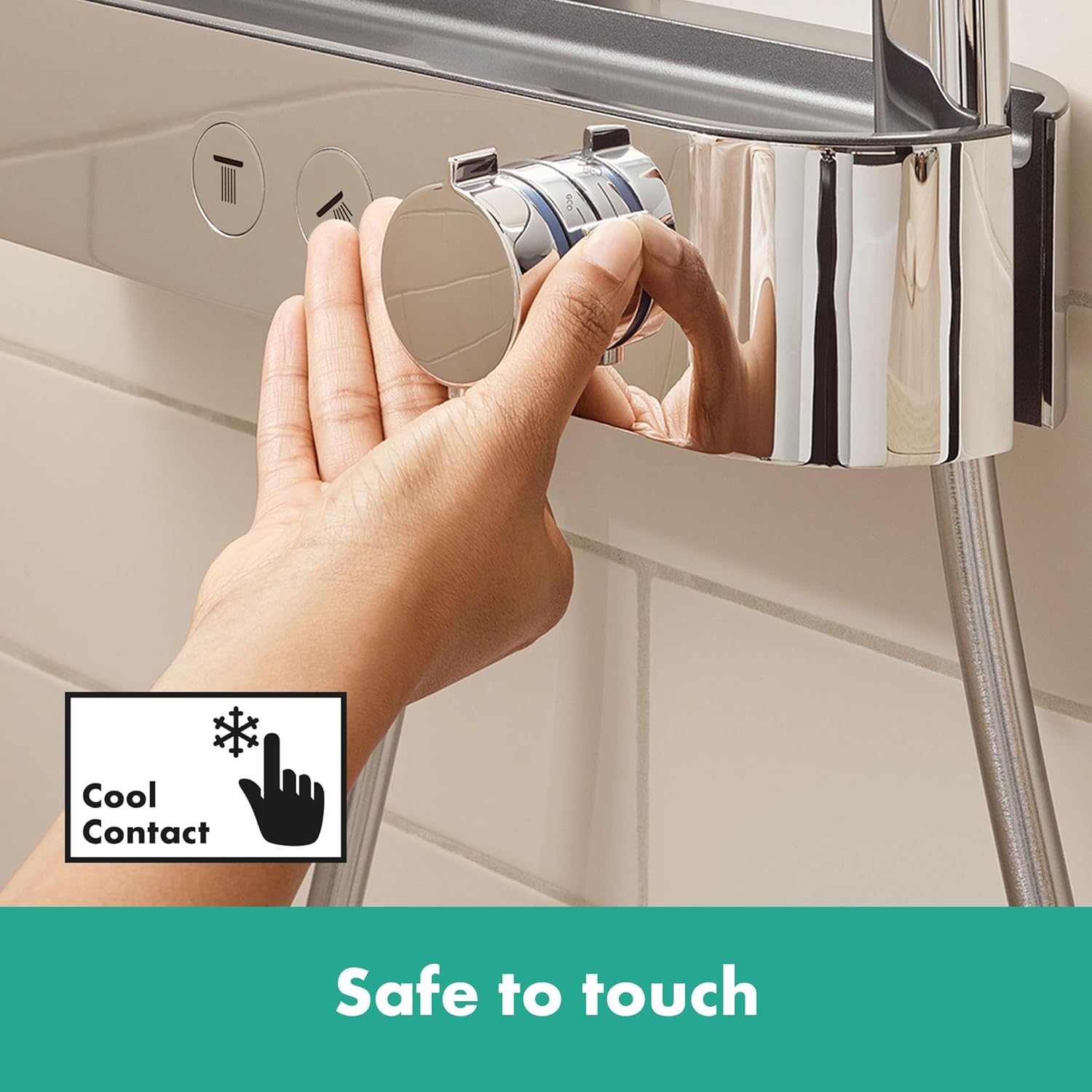 Thumbnail 3 de Hansgrohe Pulsify S : Colonne de douche EcoSmart avec mitigeur thermostatique et jet PowderRain