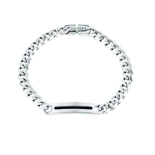 Imagen de Sector No Limits Bracciale Uomo Collezione BASIC – Acciaio, Smalto e Pelle, 22 cm (SZS40) en OfertitasTOP