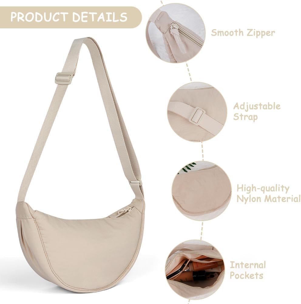 Thumbnail 4 de Aucuu Sac Bandoulière Croissant de Lune pour femme