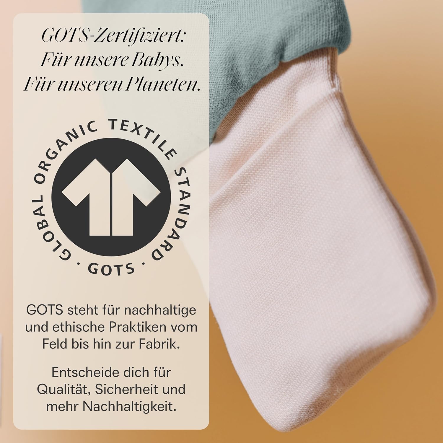 Thumbnail 5 de Mababu Ganzjahres Baby-Schlafsack mit Füßen, abnehmbaren Ärmeln & 2.5 TOG (100% GOTS Bio-Baumwolle)