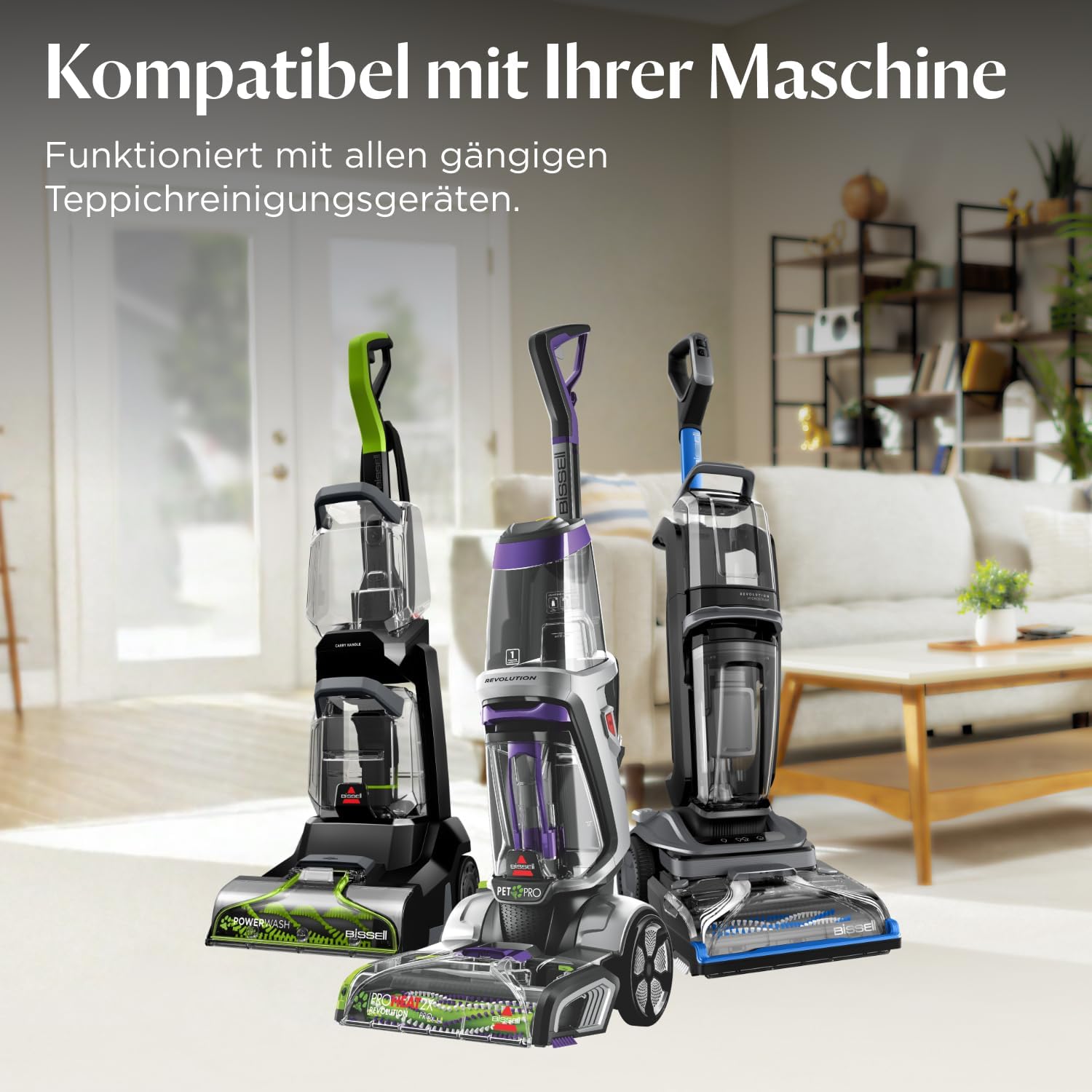 Detalle de BISSELL Wash & Refresh mit Febreze Blossom & Breeze – 1,5 l Teppichreinigungslösung (1078N) für BISSELL aufrechte Teppichreiniger