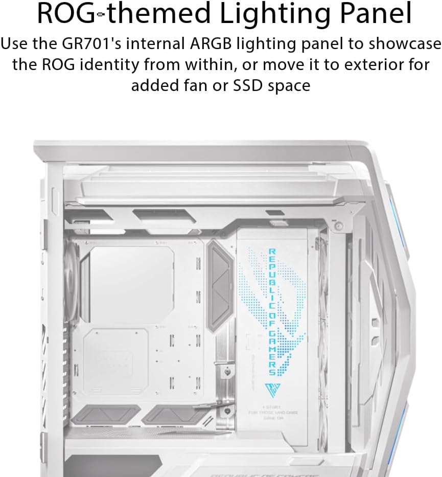 Thumbnail 3 de ASUS ROG Hyperion GR701 White Edition Full Tower Case, 4 x 140 mm Fans
