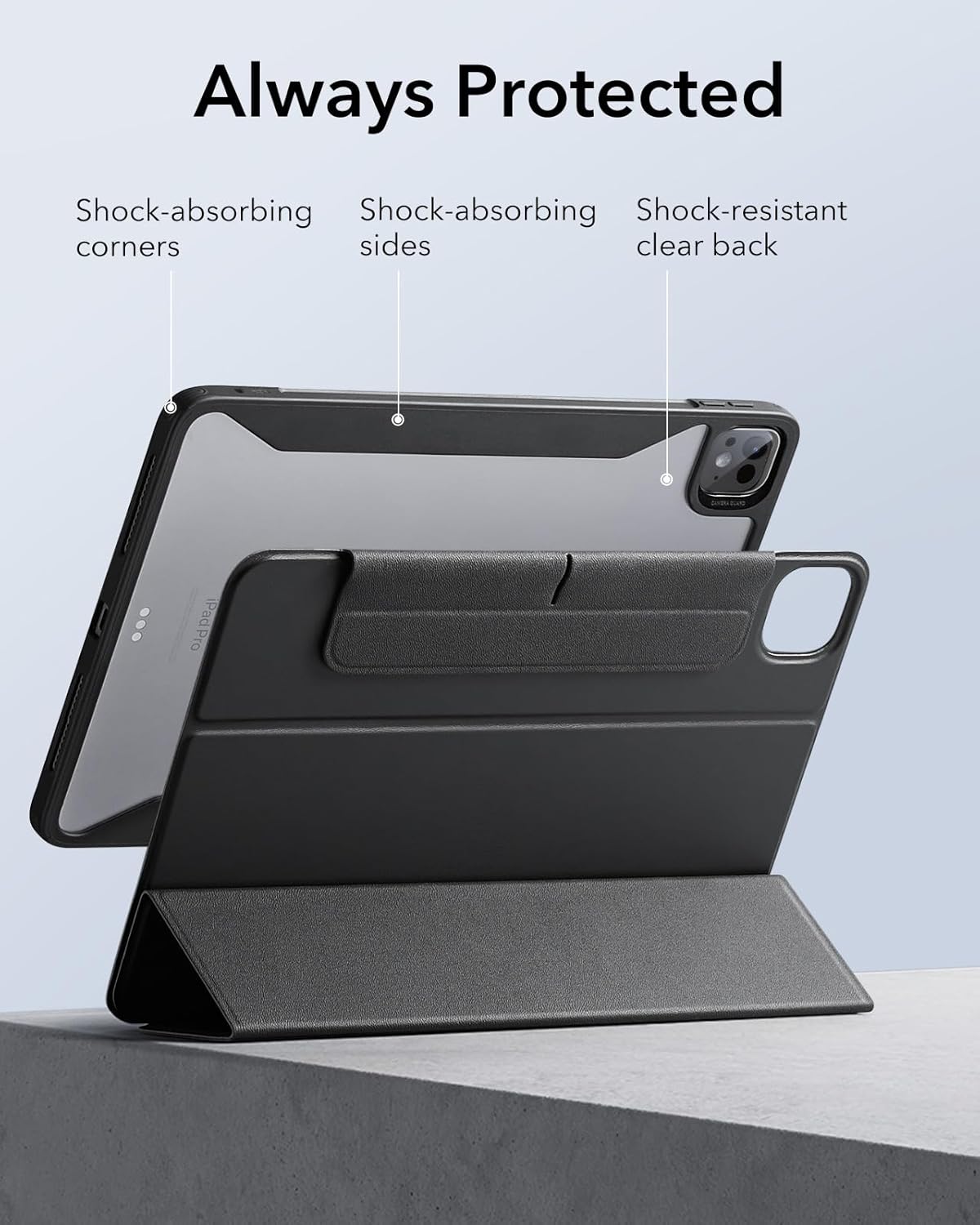 Thumbnail 6 de ESR Hülle für iPad Pro 13 Zoll M5/M4 (2024/2025) – Rebound 360 Serie, Stifthalterung, abnehmbare Magnetabdeckung, vertikaler Ständer