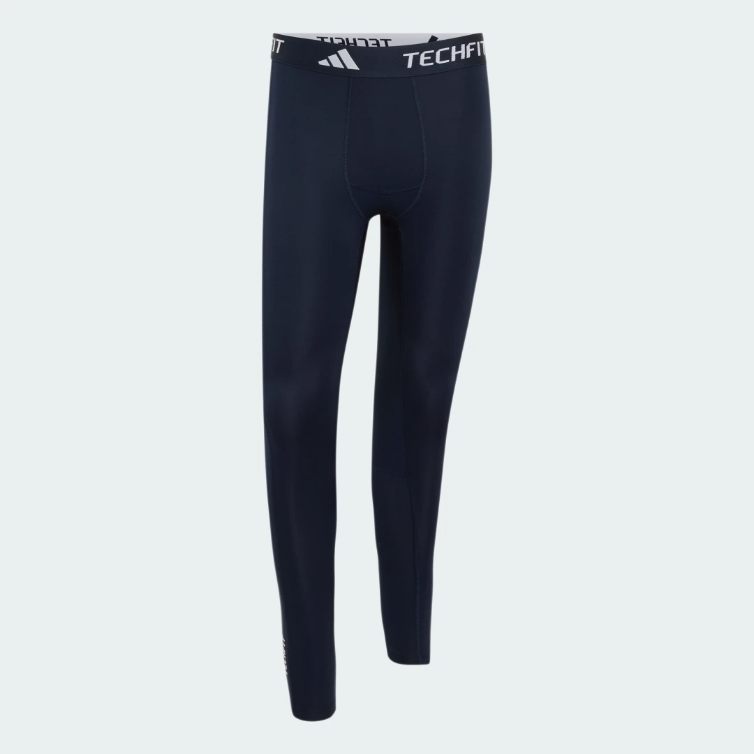 Detalle de Adidas TECHFIT Compression Training, mallas largas de entrenamiento azules