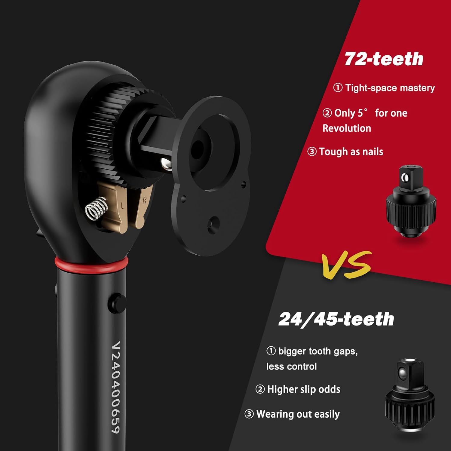 Thumbnail 3 de VANPO 1/2-Zoll Drehmomentschlüssel-Set 20–220 Nm (3-teilig) für Auto & Motorrad