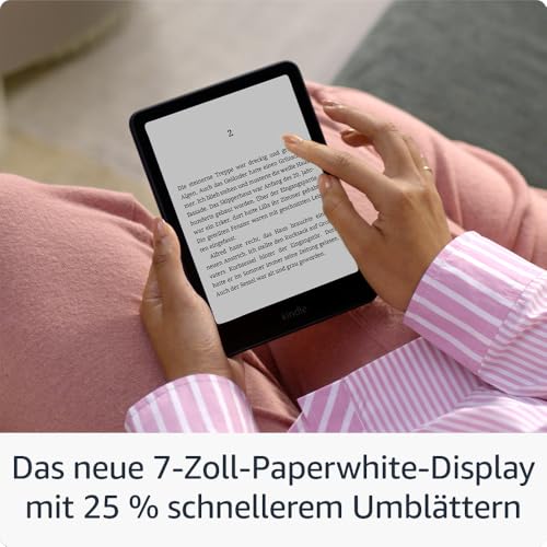 Detalle de Amazon Kindle Paperwhite (neueste Generation) – 7-Zoll-Display, 16 GB, ohne Werbung, Schwarz