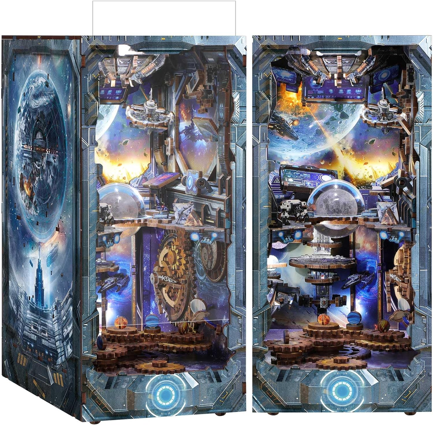 Detalle de RONSTONE Book Nook Kit DOOMSDAY STARSHIP