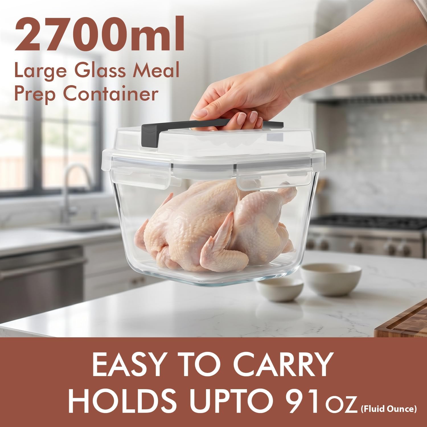 Thumbnail 6 de Razab Glass Food Storage Container 2700 ml