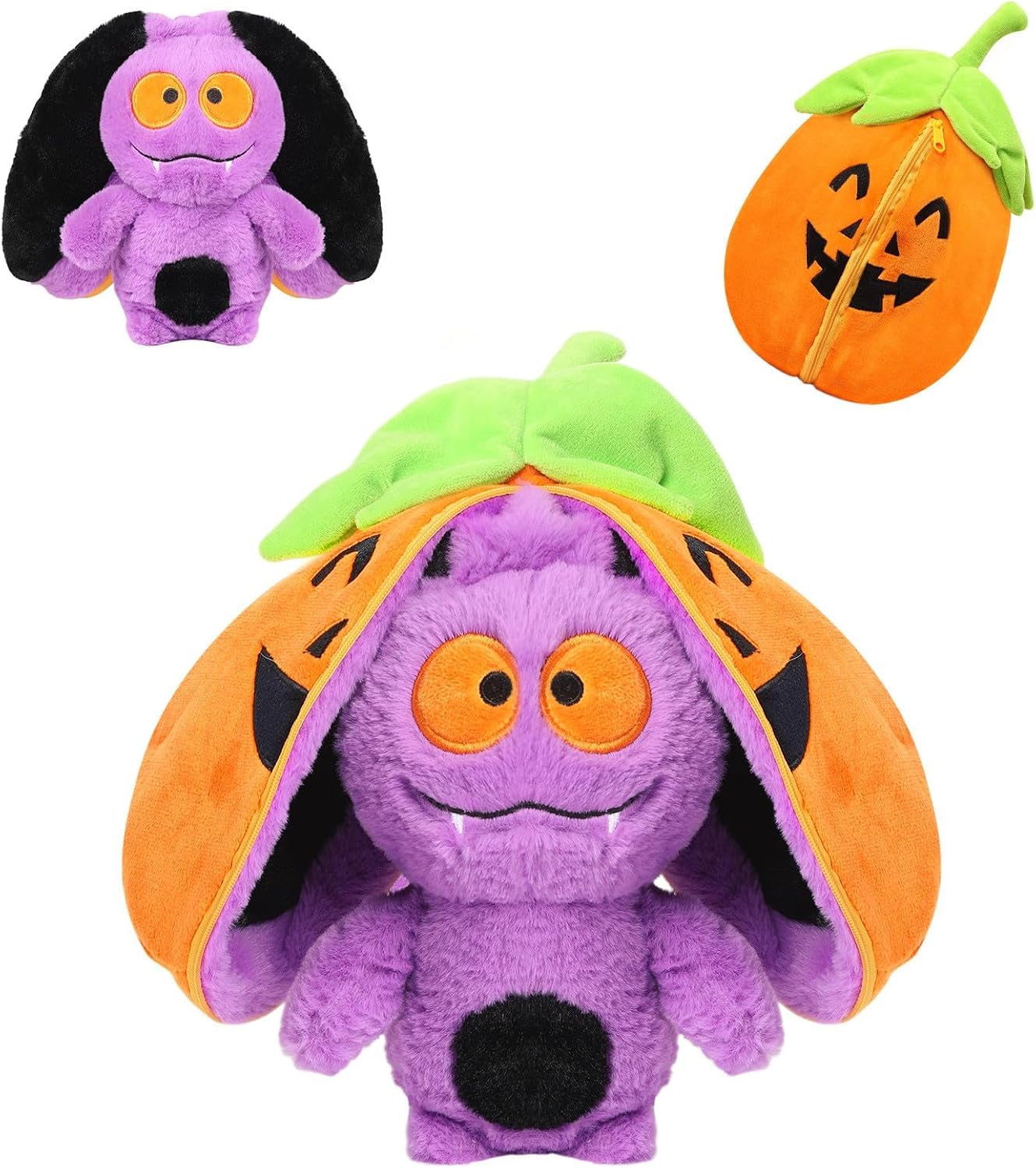 Detalle de MIAODAM Bat Stuffed Animal 11" Reversible Plush 🎃 (bat plush)