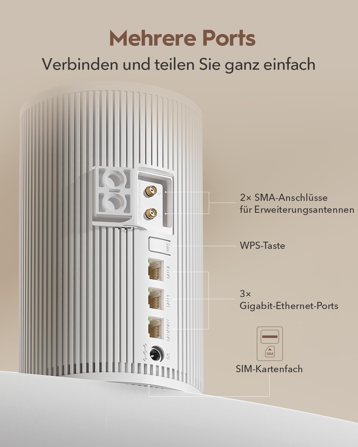 Detalle 1 de Cudy 5G Router P4 AX3000 für Zuhause