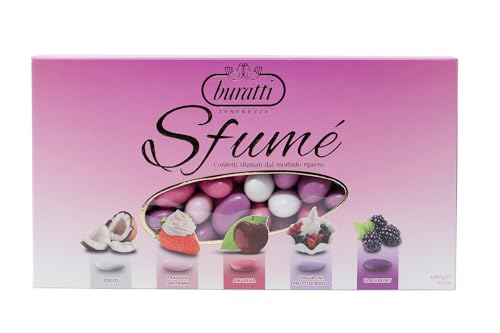 Detalle de Buratti Confetti con Mandorle Tostate e Cioccolato Bianco – confezione 1000 g, gusti multipli, Rosa