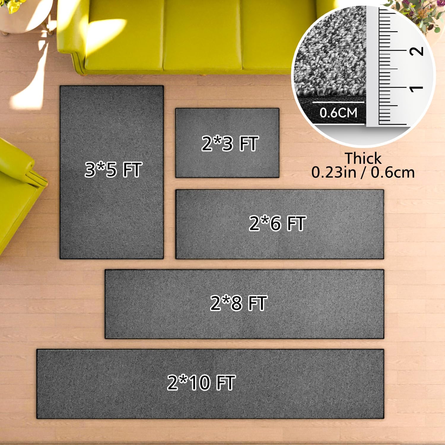 Detalle 2 de AREDO Runner Rug 2 x 6 ft