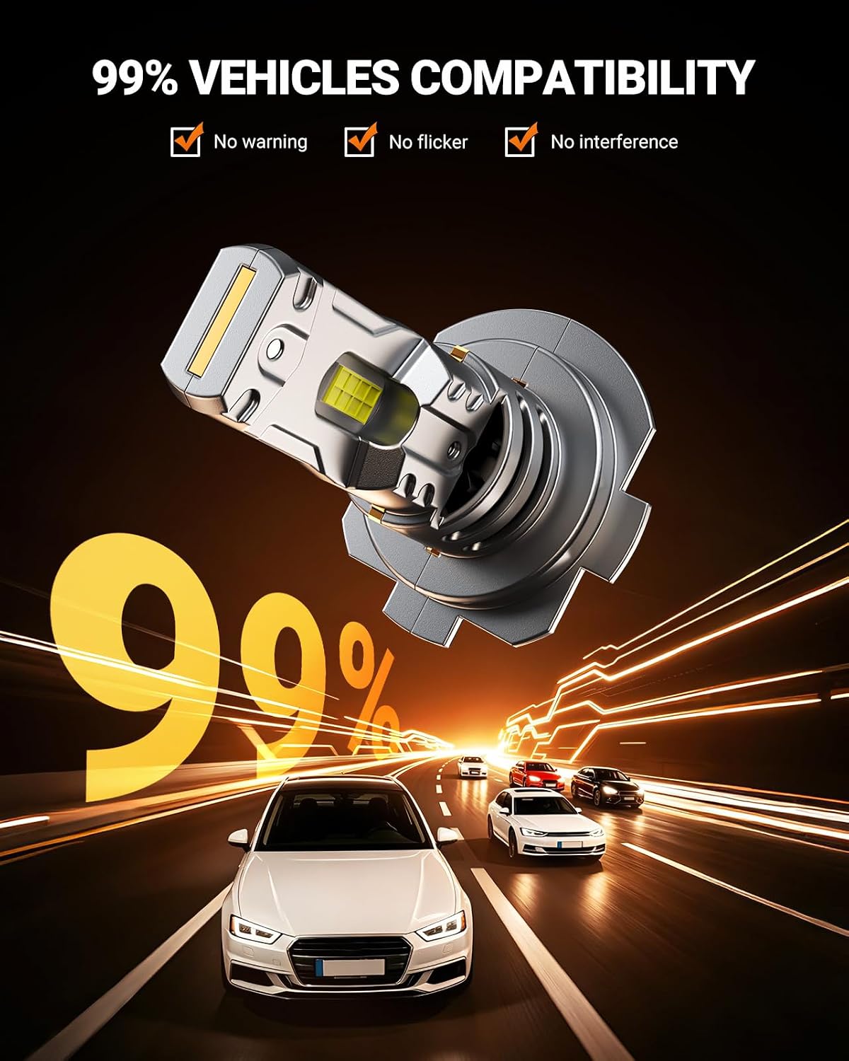 Thumbnail 5 de SEALIGHT H7 LED Headlight Bulb S3 Series (2-Pack) – 44,000LM, 6500K, Canbus Ready, 60,000 Hours, 3-Minute Install