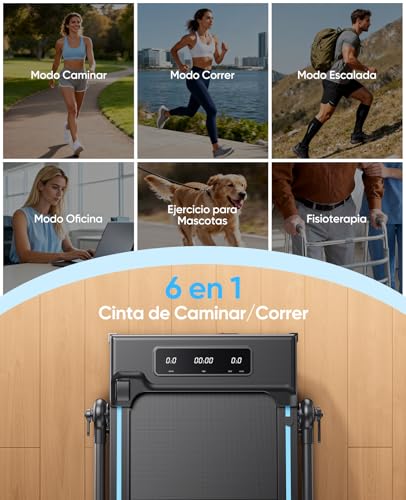 Detalle de RUNIMON Cinta de Correr Plegable 6 en 1 con Inclinación, RGB y App