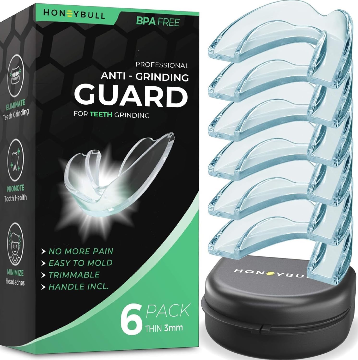 Thumbnail 6 de HONEYBULL Anti Grinding Guard Set: 6-Pack, Two Sizes for Light & Heavy Grinding